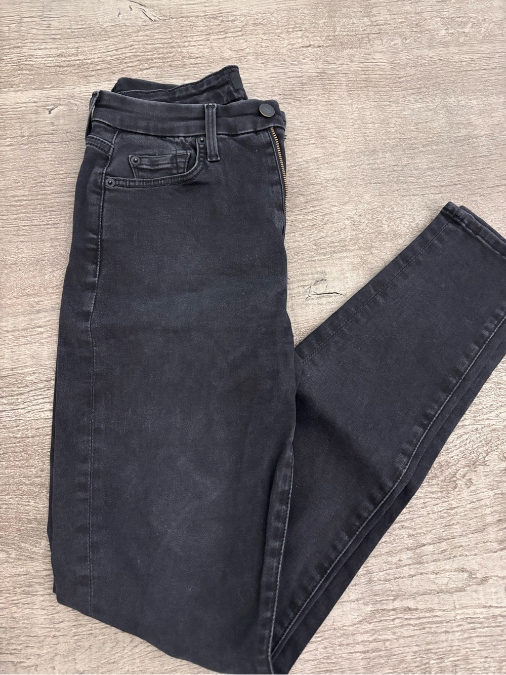 7 For All Mankind Women's Black Straight Leg Jeans